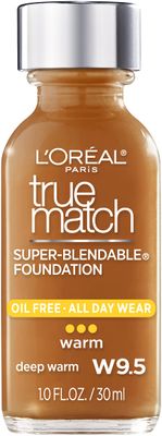 L&#39;Oreal Paris Makeup True Match Super-Blendable Liquid Foundation, Deep Warm W9.5, 1 Fl Oz,1 Count