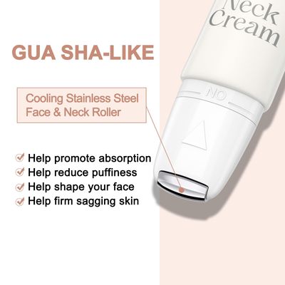LA.PERSONAL Neck Cream, Neck Firming and Tightening Serum Moisturizer for Sagging Skin, Fine lines, Dcollet with Lift Cooling Roller -2.14 OZ/60G