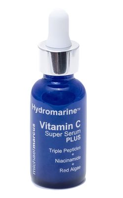 Michael Marcus Hydromarine Vitamin C Face Serum PLUS with Hyaluronic Acid &amp; Triple Peptides - Reduce Dark Spots, Anti-Wrinkle, Anti-Aging, &amp; Skin Brightening Vitamin C Serum - (30ml, 1 fl. oz)