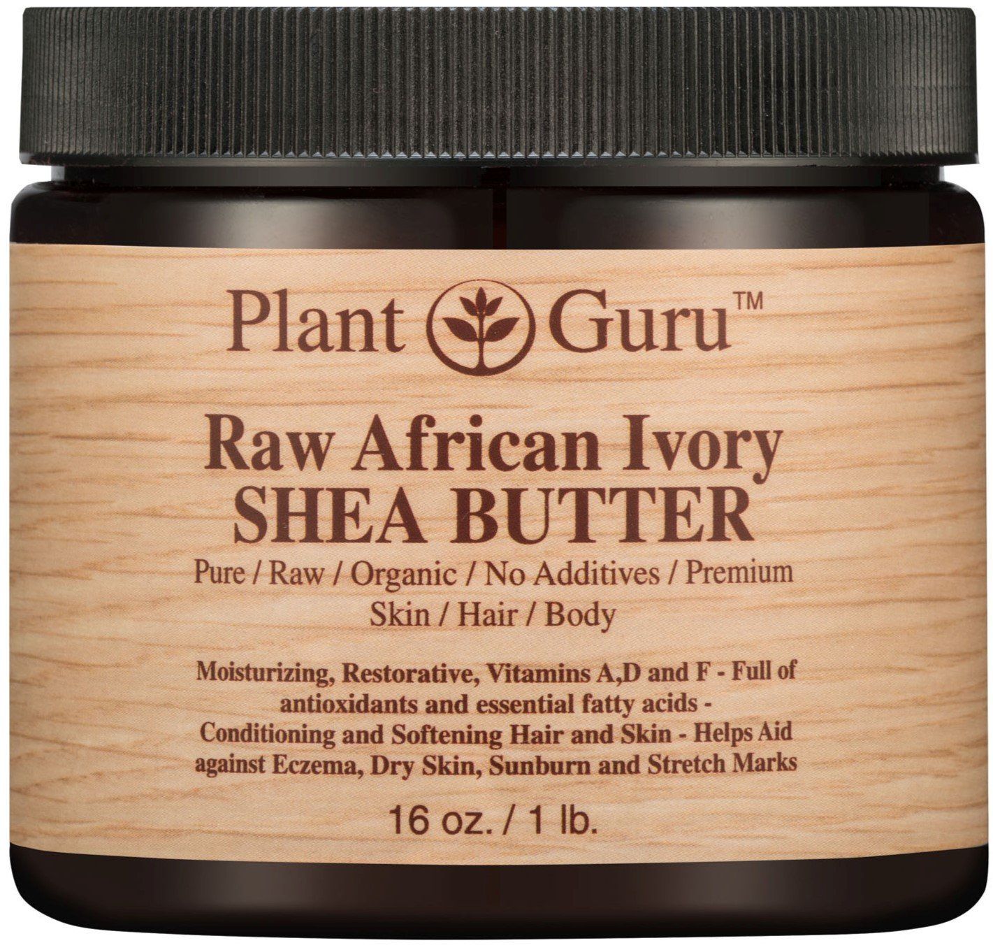 Raw African Shea Butter 16 oz. Jar - 100% Pure Natural Unrefined IVORY - Ideal Moisturizer For Dry Skin, Body, Face And Hair Growth. Great For DIY Soap and Lip balm Making.