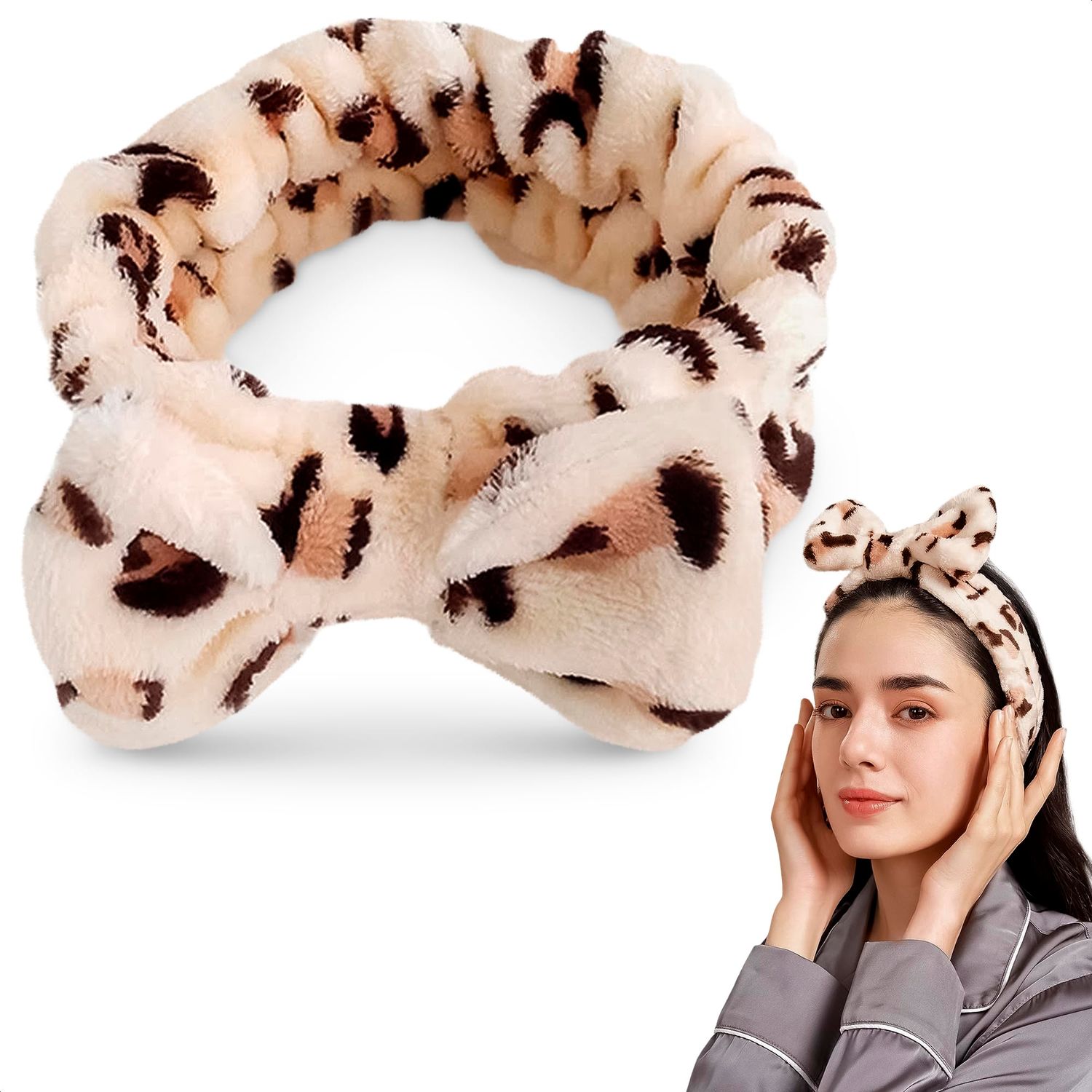 SVICHOCHKA Cheetah Headband - Make Up Head Band for Women - Leopard Headband - Hair Holder for Washing Face - Cheetah Print Headband - Skincare Headbands