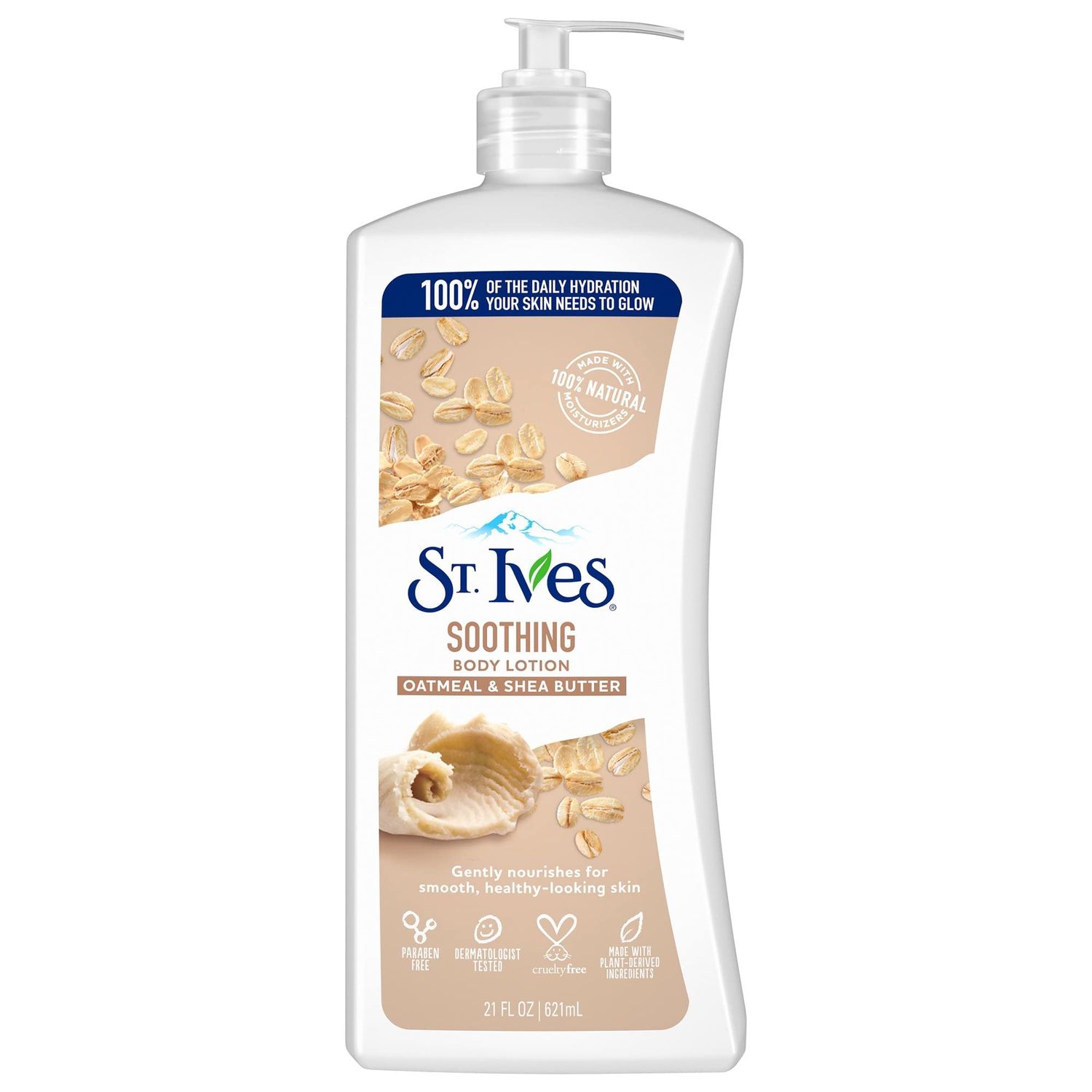 St. Ives Nourish &amp; Soothe, Oatmeal &amp; Shea Butter Body Lotion 21 oz (Pack of 2)