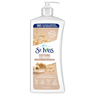 St. Ives Nourish &amp; Soothe, Oatmeal &amp; Shea Butter Body Lotion 21 oz (Pack of 2)