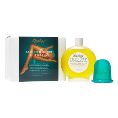 Legology Premium Anti-Cellulite Detox Kit For Legs - Circu-Lite Cellulite Suction Cup &amp; Cellu-Lite Oil