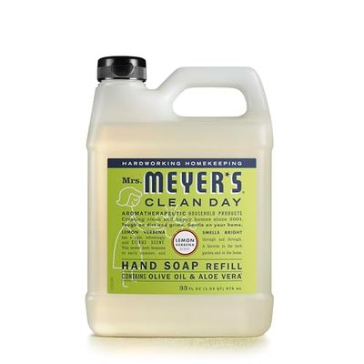 Mrs. Meyer&#39;s Clean Day Liquid Hand Soap Refill, Lemon Verbena Scent, 33 fl oz (651327)