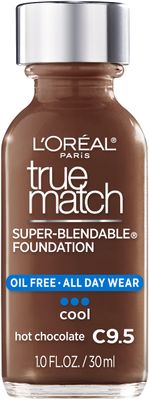 L&#39;Oreal Paris Makeup True Match Super-Blendable Liquid Foundation, Hot Chocolate C9.5, 1 Fl Oz,1 Count