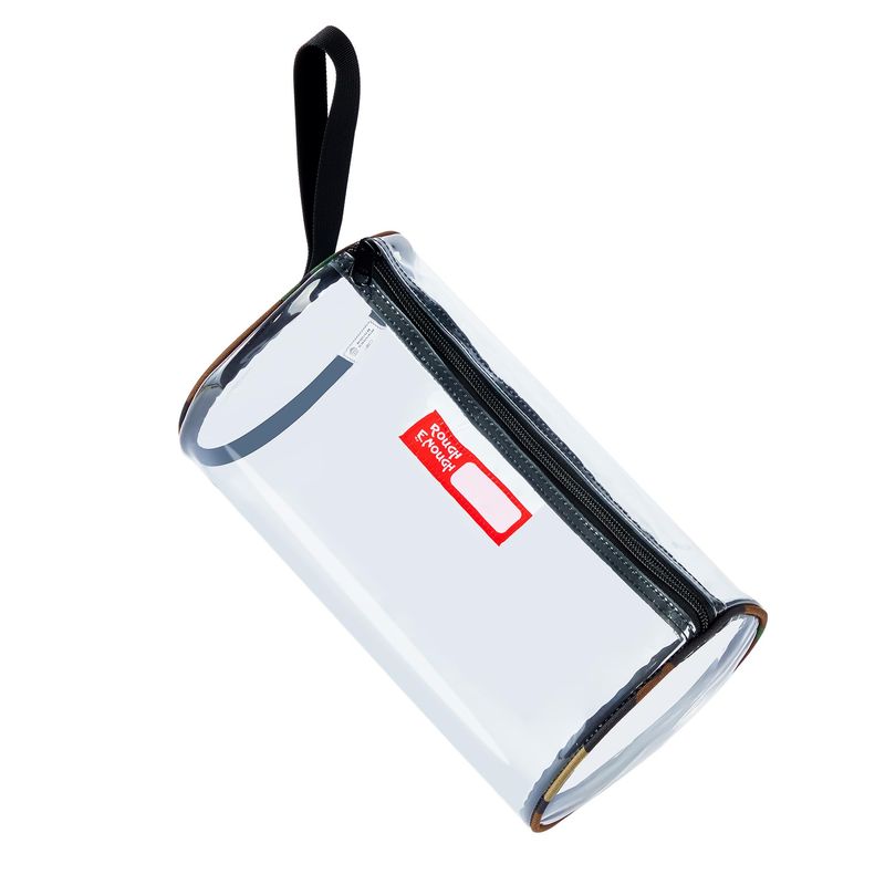 Rough Enough Clear Toiletry Bag Sunscreen Cosmetic Bag Large for Family Beach Long Travel Trip Journey Small Skincare Equipment Storage