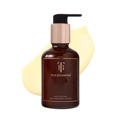 True Botanicals Phyto Retinol Anti-Aging Body Lotion | Targets Fine Lines, Wrinkles, Crepey Skin | Rosehip Oil &amp; Peptilium | Dermatologist Tested, All Natural, Vegan | 4.3 oz | 127 ml