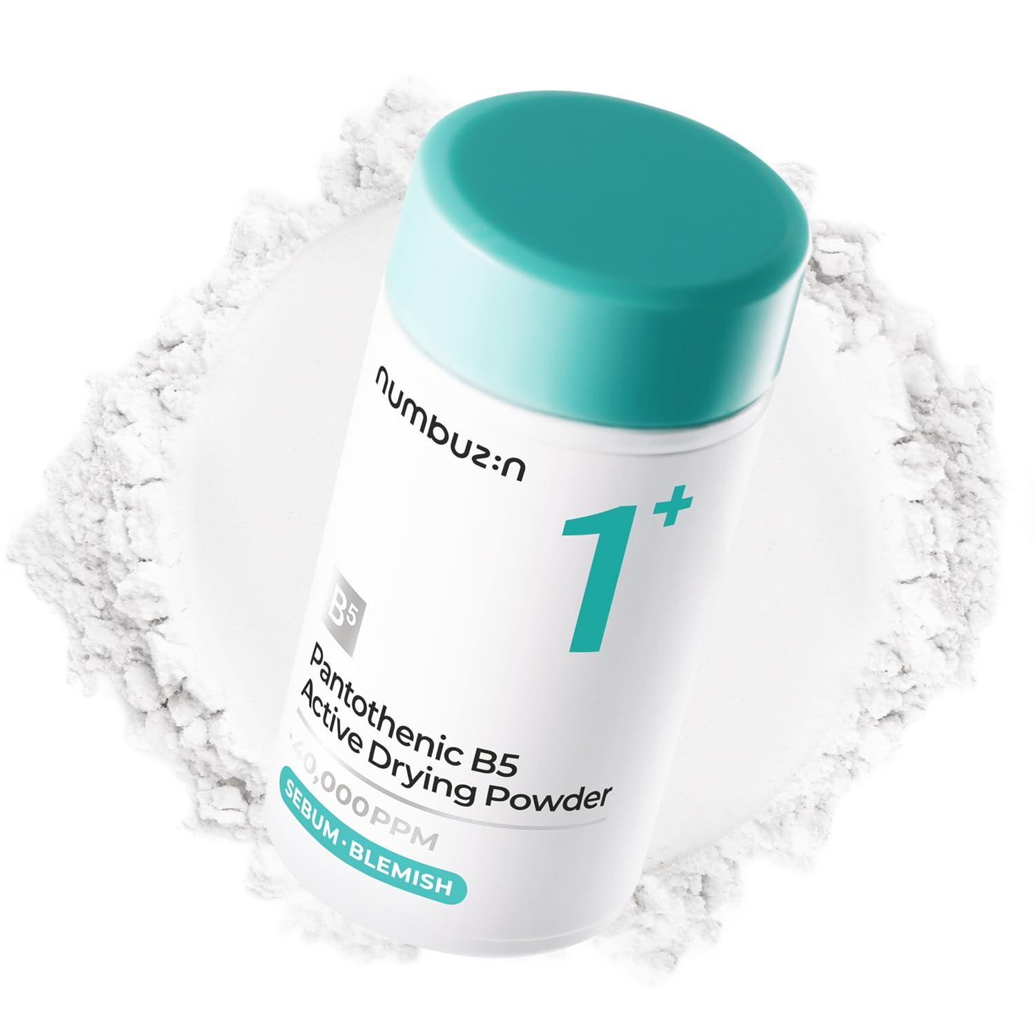 numbuzin No.1 Powder | Pantothenic B5 Active Drying Powder | Spot Treatment Acne, Pantothenic Acid, Niacinamide, Madecassoside | Excess Oil Control, Flattens Cystic Acne, Breakouts | 0.24 oz.