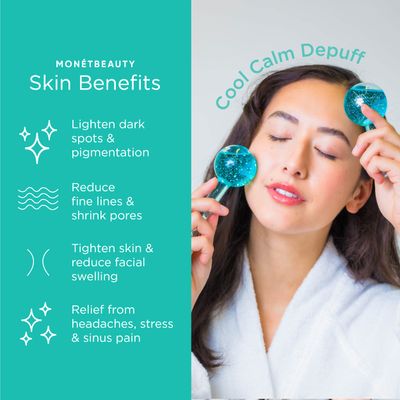 MontBeauty Ice Globes for Face, Freezer Safe and Highly Effective Facial Globes for Daily Beauty Routines, Face Roller to Tighten Skin, Reduce Puffiness, Enhance Circulation and Complexion (Blue)
