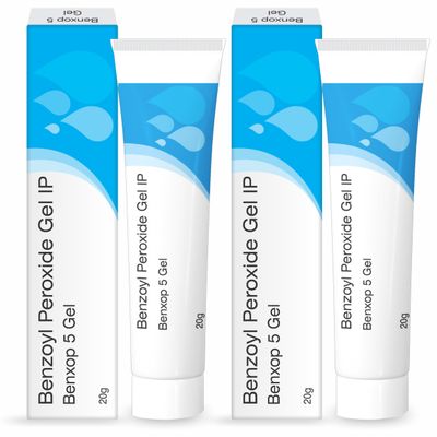 Salve Benxop Benzoyl Peroxide 5% Pimples Cream 20gm (0.70 Fl Oz) (5% Gel (Pack of 2))