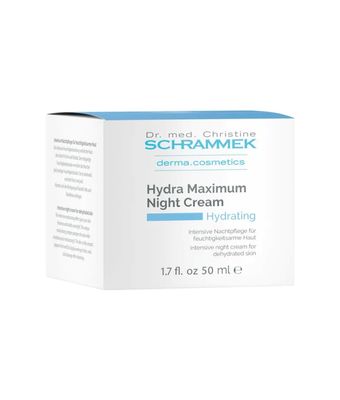 Hydra Maximum Night Cream (1.7 fl oz) - Intensive Night Cream for Dehydrated Skin - Provides Moisture Overnight - Hyaluronic Acid, Vitamin E - Face Moisturizer - Face Cream - Skin Care - Dr. Schrammek