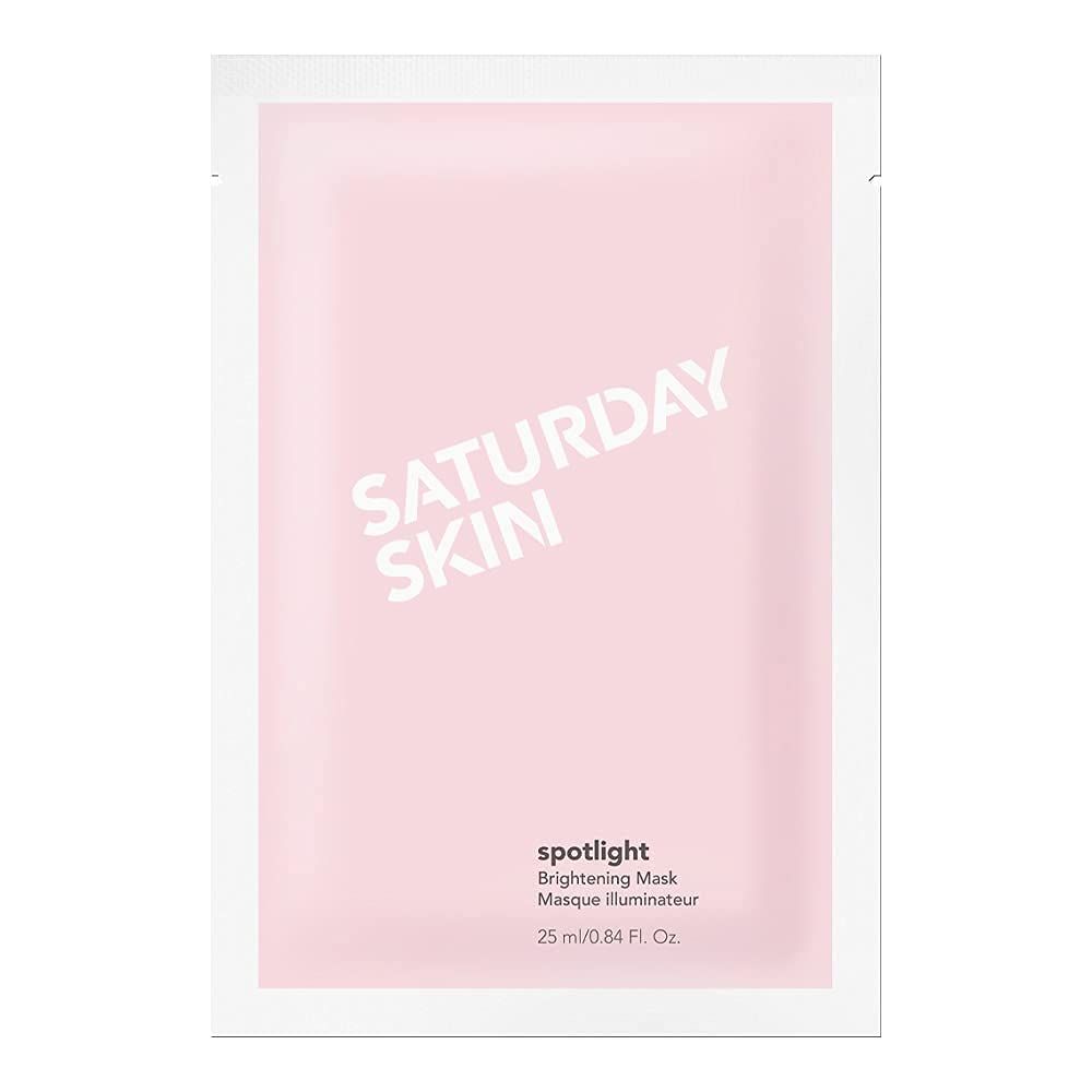 Saturday Skin Spotlight Brightening Mask, Pore Purifying and Hydrating Face Mask Skin Care, Refines Skin Tone &amp; Texture Hypoallergenic, Cruelty Free(25ml/0.84 Fl Oz)