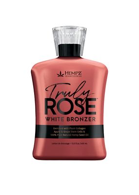 HEMPZ Truly Rose White Bronzer - Herbal Moisturizing Self Tanning Lotion for Tanning Beds, Beach, Sun 13.5 Fl OZ