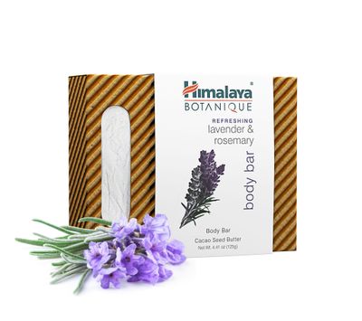 Himalaya Botanique Refreshing Lavender &amp; Rosemary Body Bar for Calming Comfort &amp; Ultra Moisturized Skin, 4.41 oz