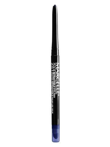 Marcelle 2-in-1 Retractable Eyeliner, Midnight Blue, Waterproof, Easy-To-Smudge, Smokey Eye, Long-Lasting 12h, Fragrance-Free, Hypoallergenic, Cruelty-Free, 0.31 g