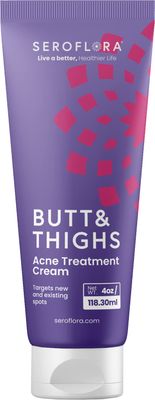 Seroflora Butt &amp; Thighs Acne Treatment Cream - Butt Acne Clearing Cream for Pimples, Zits, Razor Bumps, Dark Spots - Acne Clearing Lotion for Buttocks &amp; Body - Inner Thigh Blackhead Remover (4oz)