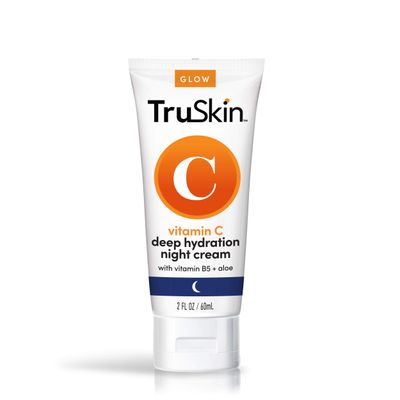 TruSkin Vitamin C Night Cream - Collagen Supporting Blend with Cocoa Butter, Vitamin B5, Botanical Essential Oils - Brightening and Firming Skin, Face & Neck, 2 Fl Oz