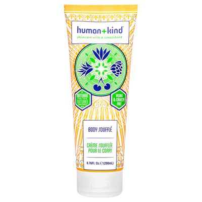 Human+Kind Body Souffle - Light, Fluffy Skin Conditioner for Hydrating and Smoothing Dry Skin - Natural, Vegan Formula with Shea Butter and Apricot Kernel Oil - Light, Fresh Fragrance - 6.76 oz