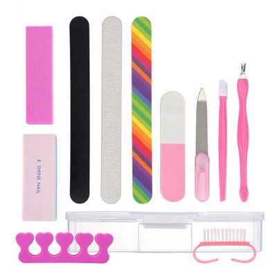 Nail Files Kit Professional Manicure Tools Kit, Include Nail Buffers, Nail Files Double Sided, Scrubbing Nail Brush, Nail Dead Skin Remover, Fingernail File, Nail Care File Buffer Tool (11pcs)