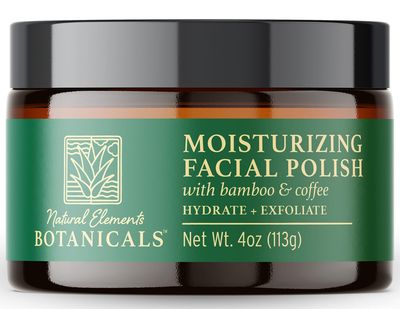 Natural Elements Botanicals Moisturizing Facial Polish, Gentle Face Scrub, 2-in-1 Facial Scrub, Hydrating &amp; Exfoliating Face Scrub, Facial Exfoliator w/Bamboo &amp; Coffee, 4 oz