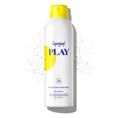 Supergoop! PLAY Antioxidant Body Mist w/ Vitamin C, 6 fl oz - SPF 50 PA++++ Broad Spectrum Sunscreen - Body Spray for Sensitive Skin - Clean Ingredients - Great for Active Days