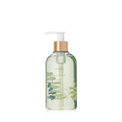 Thymes Moisturizing Hand Wash Soap with Pump - Luxury Hand Soap Gently Cleanses &amp; Moisturizes - Skin Care with Glycerin &amp; Jojoba - Energizing, Fresh Fragrance (Eucalyptus, 8.25 oz)