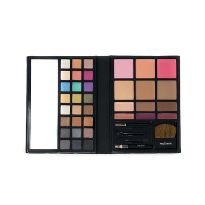 Profusion Cosmetics - Face - Professional Eyeshadow Lip Gloss Blush Highlighter Bronzer Eyebrow Wax Eyebrow Powder Eyeliner Pencil Brushes Included Makeup Set