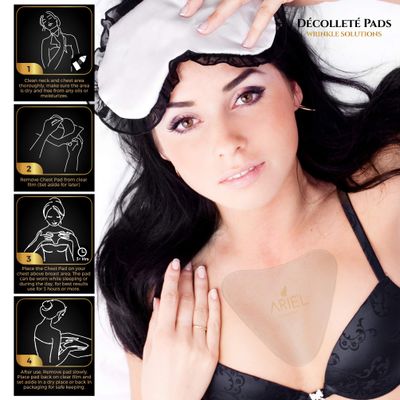SILCOR 6 PACK Anti Wrinkle Chest Pads, Decollete Pads for Chest Wrinkles, 2 Silicone Chest Wrinkle Pads, Reusable Silicon Chest Patches, Wrinkle Sleeping Pads, Cruelty-free (6 Pack)