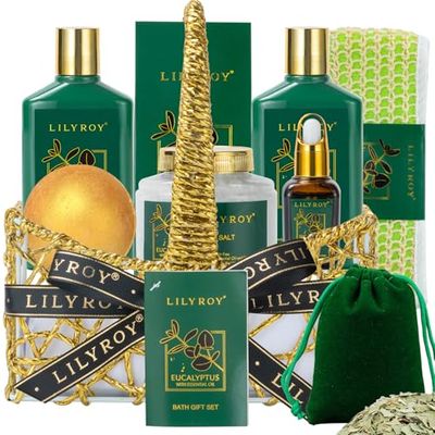 Spa Gift Baskets for Wome Men Bath and Body Gift Baskets Spa Bath Gift Set for Mom Mother Birthday Christmas Gifts for Women Bath Spa Kit Set Perfume Self Skin Care Gift Sets for Fathers Mother&#39;s Day