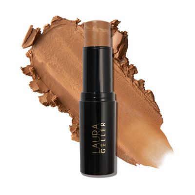 LAURA GELLER Italian Marble Bronzer Makeup Stick | Cream Finish Marbleized Contour for Natural Glow D&#39;oro Glow