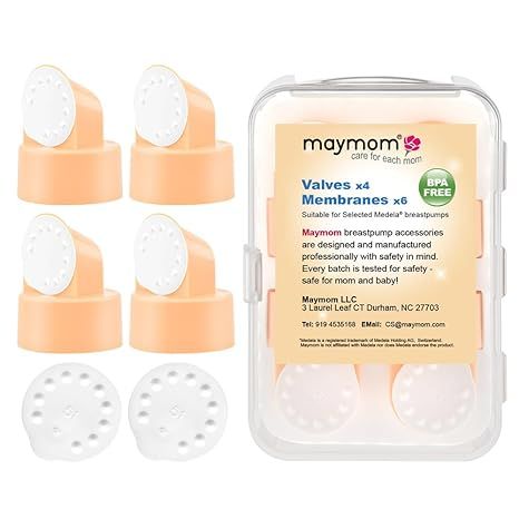 Replacement Valve and Membrane Compatible with Medela Breastpumps (Swing, Lactina, Pump in Style), 4X Valves/6x Membranes, Part #87089; Repaces Medela Valve and Medela Membrane