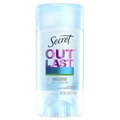 Secret Outlast Xtend Antiperspirant &amp; Deodorant Clear Gel, Unscented 2.7 oz (Pack of 3)