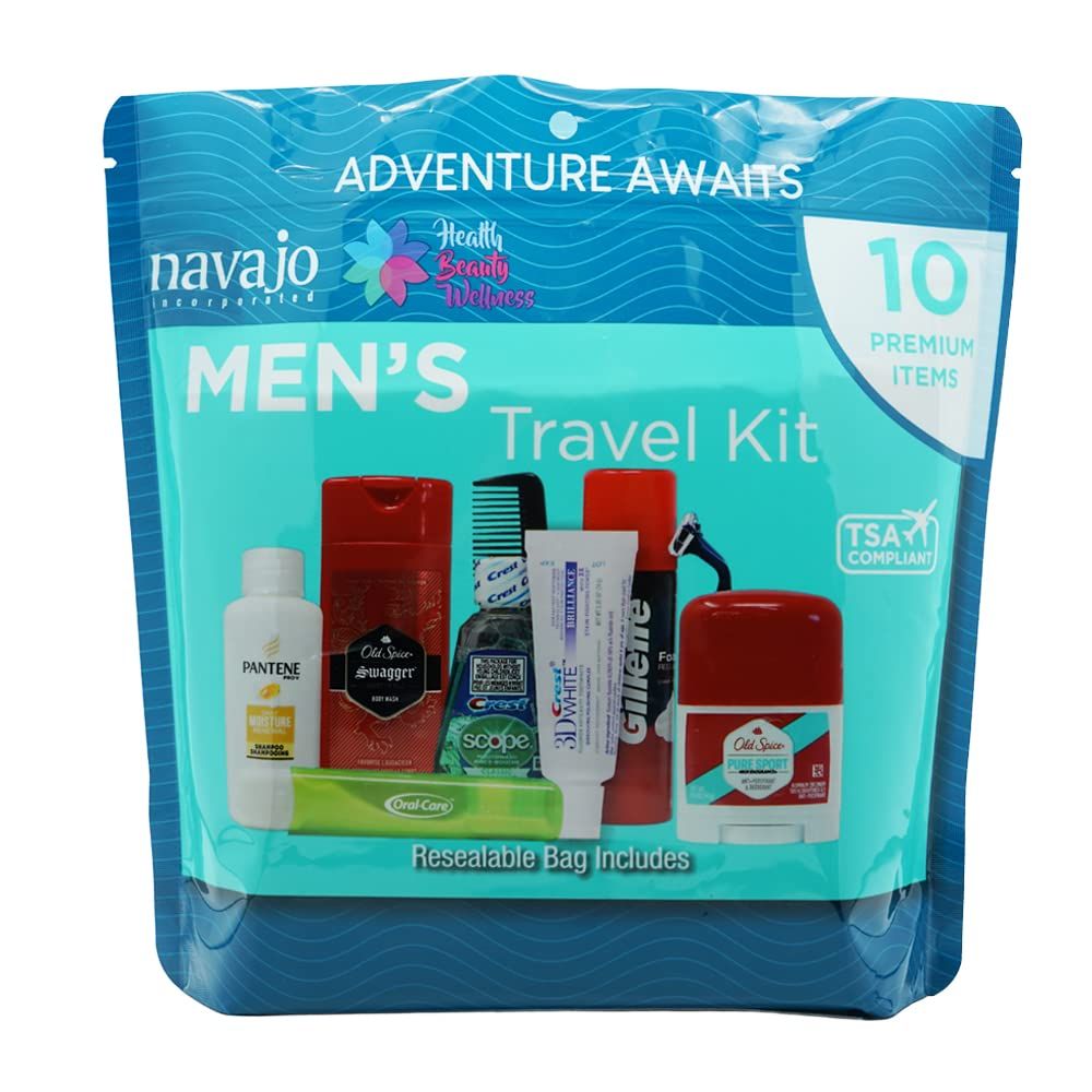 Handy Solutions 10 Piece Resealable Men&#39;s Travel Kit