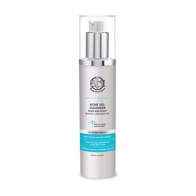 Acne Face wash Treatment with Benzoyl Peroxide 10% - Fight Acne Blemishes on Contact for Cystic Breakouts, Oily Skin, Clogged Pores, Blackhead, Whitehead &amp; Pimples. Achieve Clear Skin.