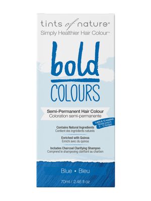 Tints of Nature Bold Colour Blue Semi-Permanent Hair Dye, Ammonia-Free and Damage-Free Colouring, 70ml