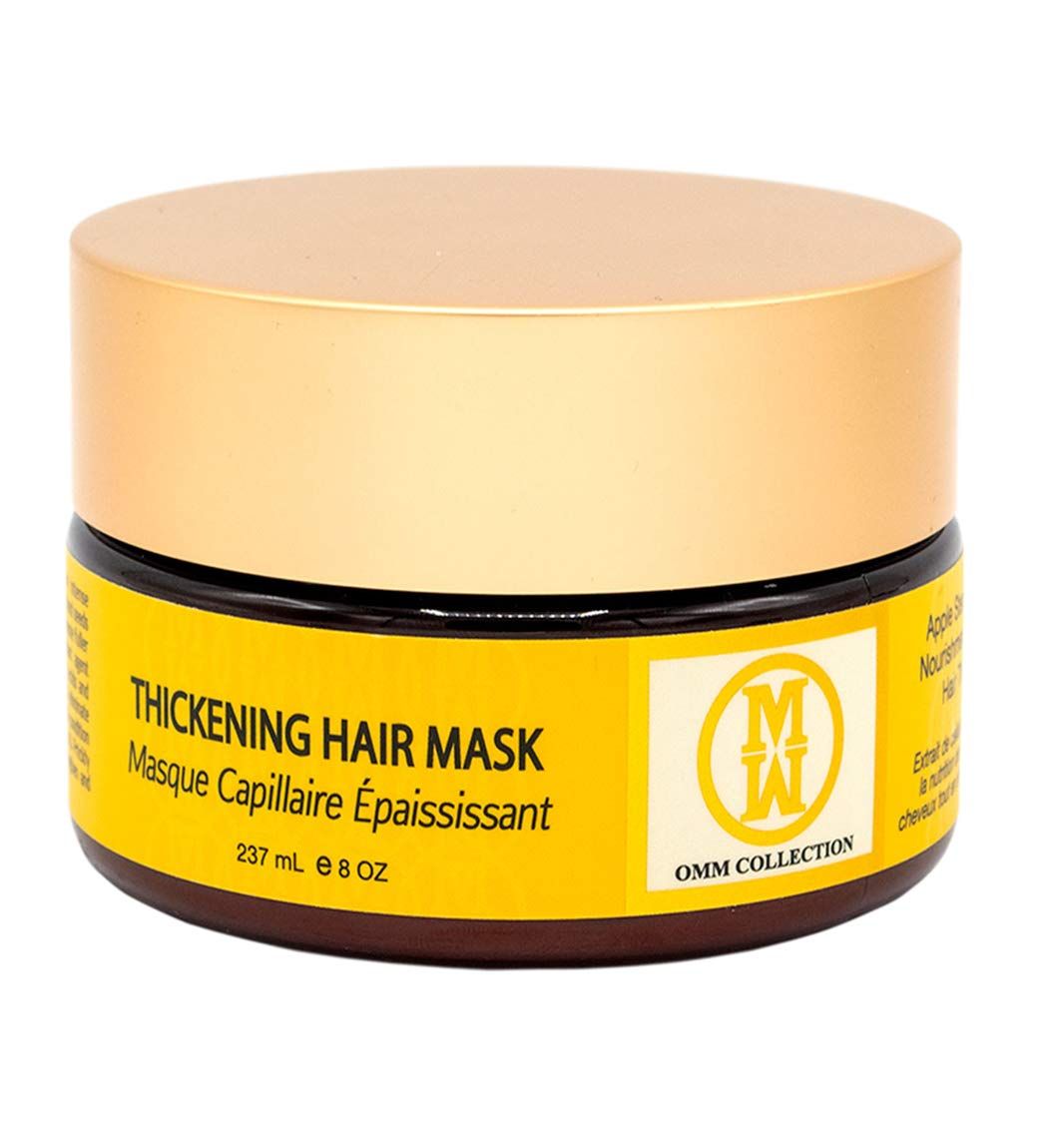 OMM Collection Natural Hair Thickening Mask - Treatment For Hair Loss Prevention &amp; Thinning - Hydrating Hair Mask for Dry &amp; Damaged Hair, Boost Hair Growth, Stimulates Hair Follicles, All Hair, Vegan