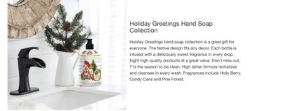 Toeah Home &amp; Body Holiday Greetings Hand Soap, 8-pack 21.5 fl oz Bottles