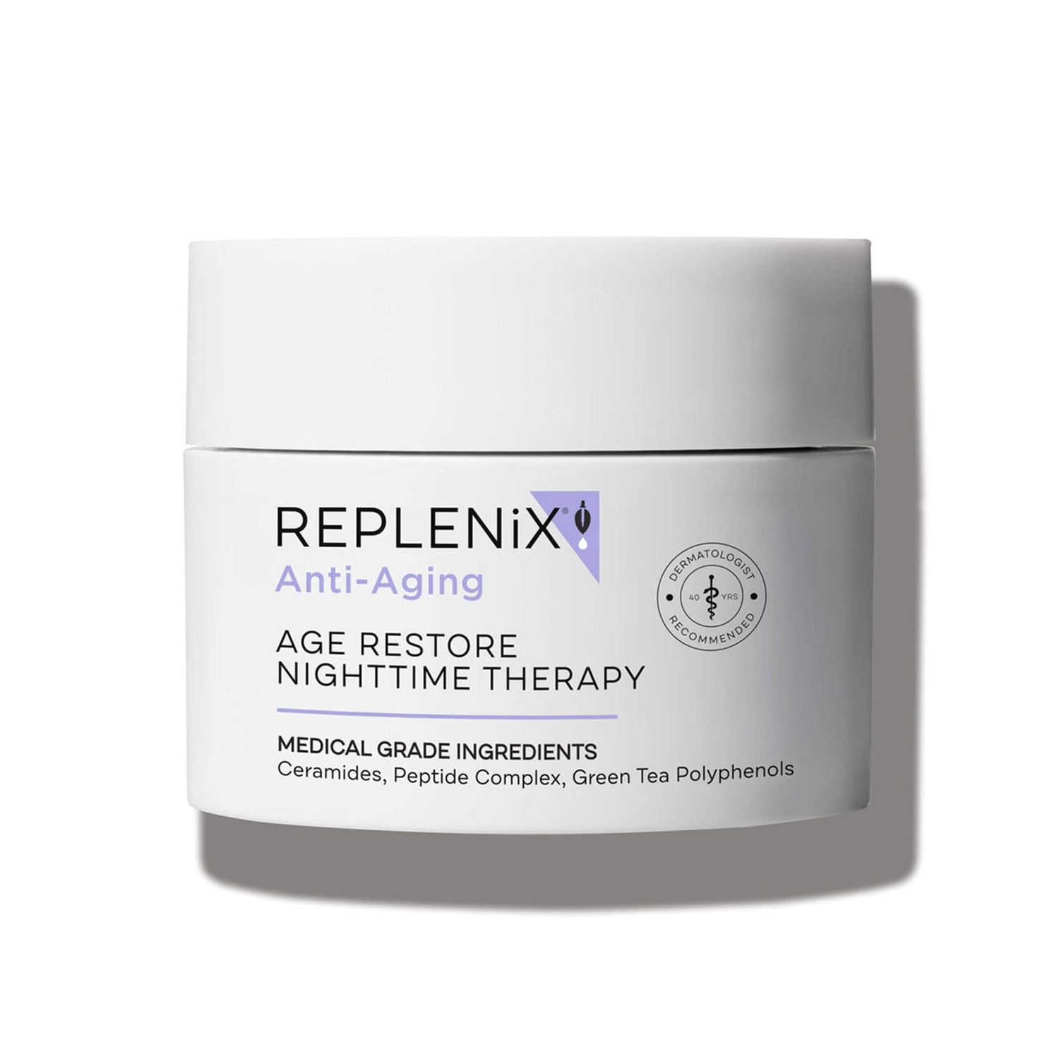 Replenix Age Restore Nighttime Therapy Face Cream, Anti-Aging Medical-Grade Facial Moisturizer for Mature &amp; Dry Skin (1.7 oz)
