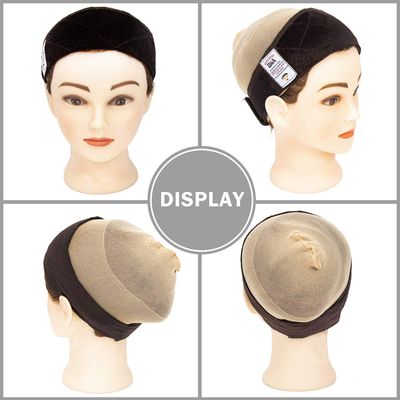 gexworldwide GEX Wig Grip Band Adjustable Wig Comfort Band Headband Flexible Velvet Scarf Wig Comfort Non-Slip Adjustable Fasten Wig Bands With Arch Extra Hold for Women (Brown)