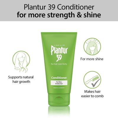 Plantur 39 Phyto Caffeine Women's Nourishing Conditioner 5.07 Fl Oz, for Fine, Thinning Natural Hair Growth, Sulfate Free, Wheat Protein, White Tea Extract
