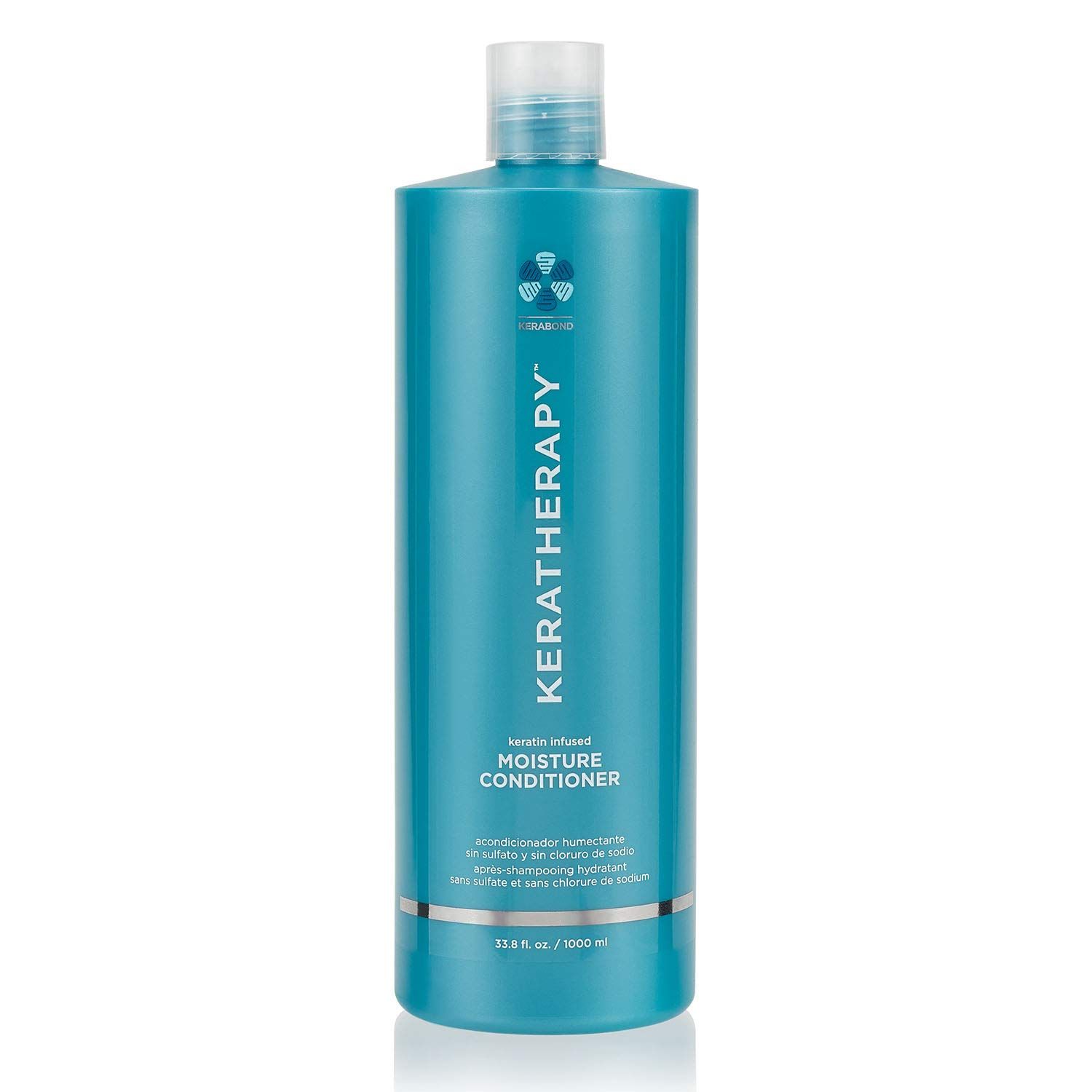 Keratherapy Keratin Infused Moisture Conditioner, 33.8 fl. oz., 1000 ml - Hydrating &amp; Moisturizing Conditioner for Dry Hair with Collagen, Jojoba Oil, &amp; Kerabond Technology
