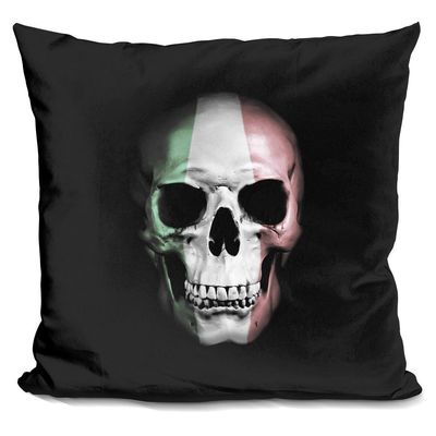 LiLiPi Italian Skull Decorative Accent Throw Pillow