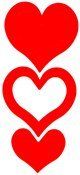 Perforated 3 Part Heart Tanning Stickers, Roll of 1000#