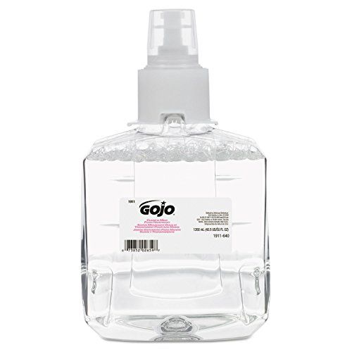 GOJO Clear &amp; Mild Foam Handwash, EcoLogo Certified, 1200 mL Foam Hand Soap Refill LTX-12 Touch-Free Dispenser (Pack of 2) - 1911-02