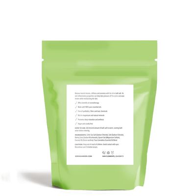 Edens Garden Ache Bath Salt Soak - Yuzu Cannabliss Blend with Pure Essential Oils, Epsom, Dead Sea Salt & Magnesium - for Men & Women, Tension Relief & Muscle Recovery After Workout, 10 oz (283 g)