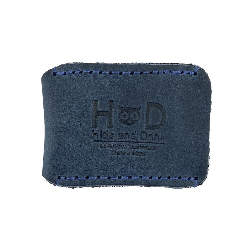 Hide &amp; Drink, Leather Double Edge Safety Razor Head Protective Sheath, Shaving Travel Cover Handmade (Slate Blue)