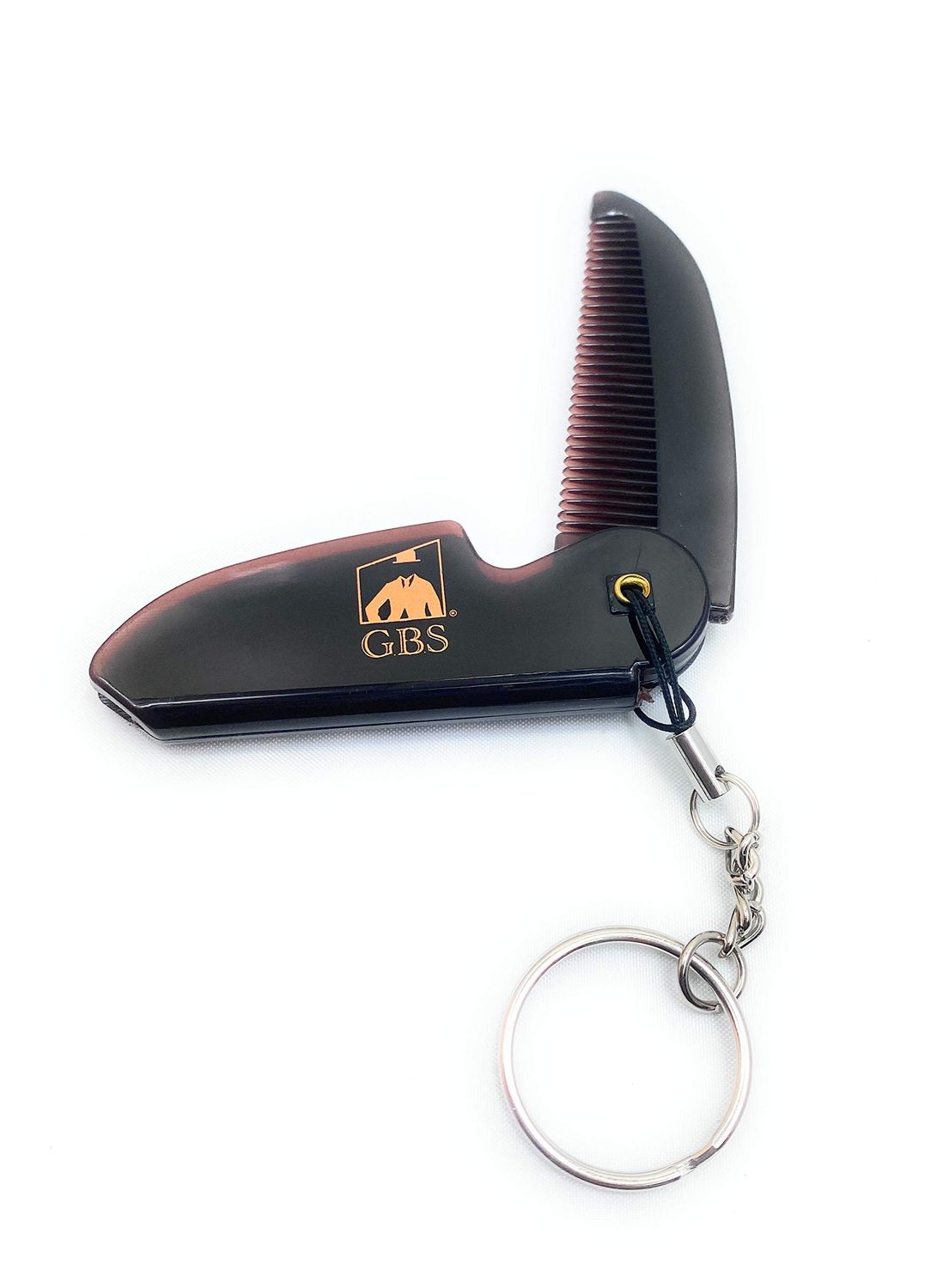 G.B.S Folding Beard Comb for Men - Handmade Keychain Mustache Comb - Portable Pocket Travel Comb for Grooming &amp; Combing Hair, Beards and Mustaches