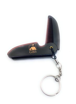 G.B.S Folding Beard Comb for Men - Handmade Keychain Mustache Comb - Portable Pocket Travel Comb for Grooming &amp; Combing Hair, Beards and Mustaches