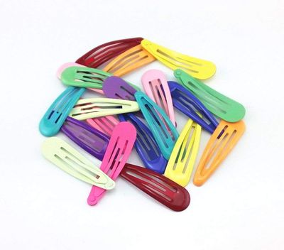 yueton 10 Pairs Colorful Assorted Color Glossy Snap Prong Clips Bendy Hair Clips Barrettes for Ladies Girls Hair Bows